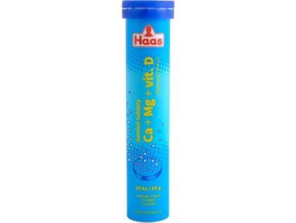 Tabletki musujące Haas ca+mg+witamina D 80g