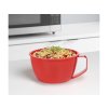 Sistema Miska na makaron do mikrofalówki 940 ml, czerwona