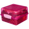Pudełko na przekąski Sistema Lunch Cube z 2 przegródkami, 1,4 l, różowe