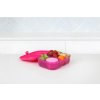 Pudełko na przekąski Sistema Lunch Ribbon Divided Snack Box z pojemnikiem na jogurt 1,1 l, różowe