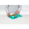 Pudełko na przekąski Sistema Divided Lunch Bento z pojemnikiem na jogurt i 2 tackami 1,65 l, miętowe