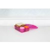 Pudełko na przekąski Sistema Divided Lunch Bento z pojemnikiem na jogurt i 2 tackami 1,65 l, różowe
