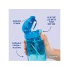 Butelka z klapką Sistema Hydrate Quick Flip Top Straw Bottle 520 ml, niebieska