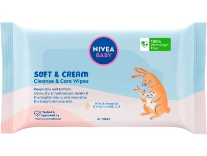 nivea baby vlhcene ubrousky soft cream