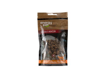 Recompense energetice pentru animale de companie cu inimă de pisică, 50g carne de vită
