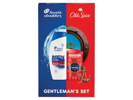 Set cadou pentru bărbați (șampon H&S 330ml + deodorant Old Spice stick 50ml Captain)