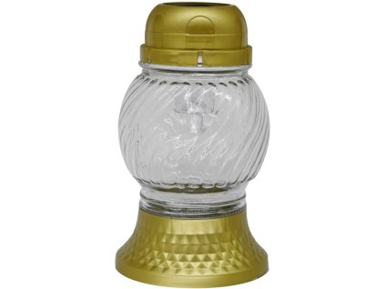 Bec LED Madonna Tombstone din sticlă, 17 cm, auriu