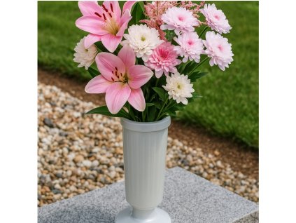 Vază de cimitir Madonna din plastic cu greutatea de 30 cm - sidef