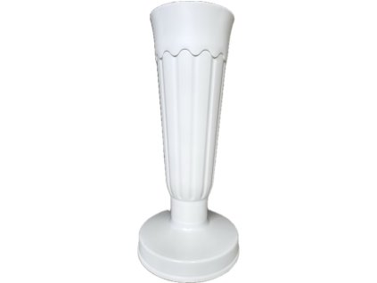 Vază de cimitir Madonna din plastic cu greutate 32 cm - albă