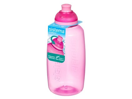 Sticlă Sistema Hydrate Itsy Twist n Sip 380 ml, roz