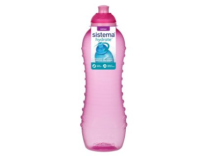 Sticlă Sistema Hydrate Squeeze Twist n Sip 620 ml, roz