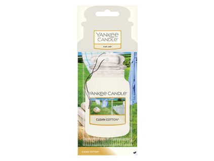 PARFUMURI AUTO YANKEE CANDLE CLEAN DIN BUMBAC - ETICHETĂ AUTO DIN HÂRTIE