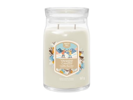 Lumânare Yankee Vanilla Flurries Signature, mărime mare