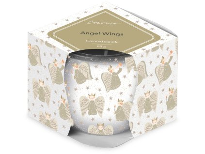 Lumânare parfumată Emocio în sticlă Îngeri Aurii 70×62 mm