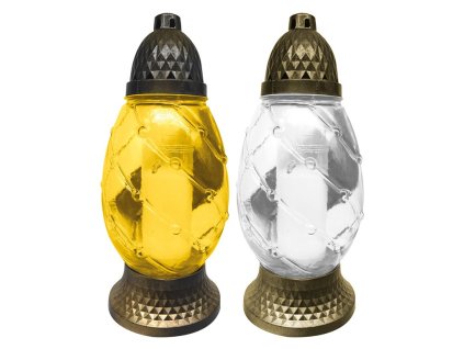 Inserție de sticlă pentru cimitir 27cm 110g 32h. în amestec de culori