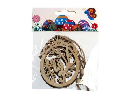 Decorațiuni suspendate din lemn, 3 bucăți, dimensiune 7 cm.