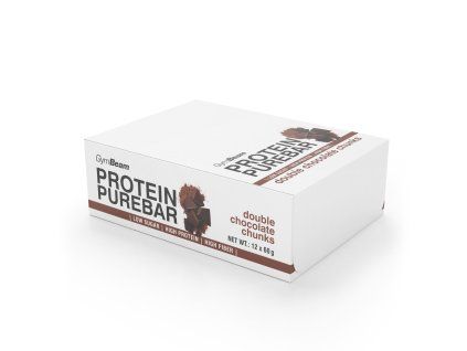 protein purebar double chocolate chunks 12x60 g gymbeam