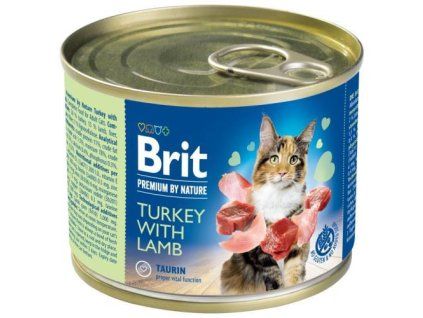 Curcan cu miel la conservă Brit Premium 200g