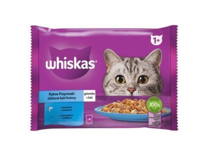 Pungă Whiskas MP selecție de pește în jeleu @4x85g
