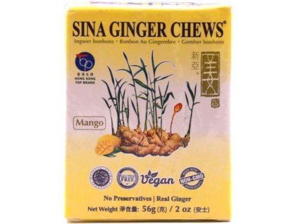 Bomboane de ghimbir SINA cu aromă de mango 56g