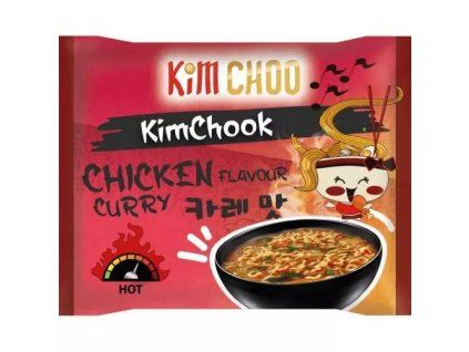 Tăiței instant Kimchoo 80g aromă de curry picant de pui