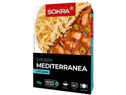 Paste cu pui Sokra in sos mediterranea 330g