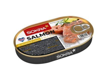 Bucăți de file de somon Sokra în cremă de muștar 170g