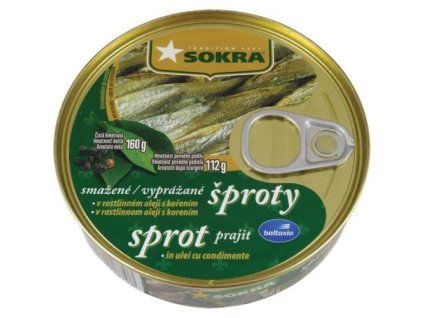 SOKRA Șprot Riga prăjit în ulei cu condimente 160g