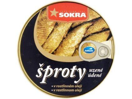 Șprot Sokra afumat în ulei vegetal 160g