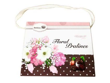 Geantă de mână cu praline BornSyn florale 150g