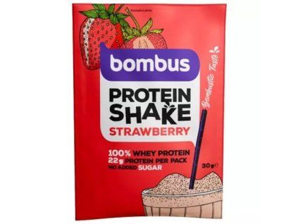 Shake proteic Bombus cu căpșuni 30g
