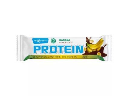 Baton proteic MaxSport cu banane și ciocolată 60g
