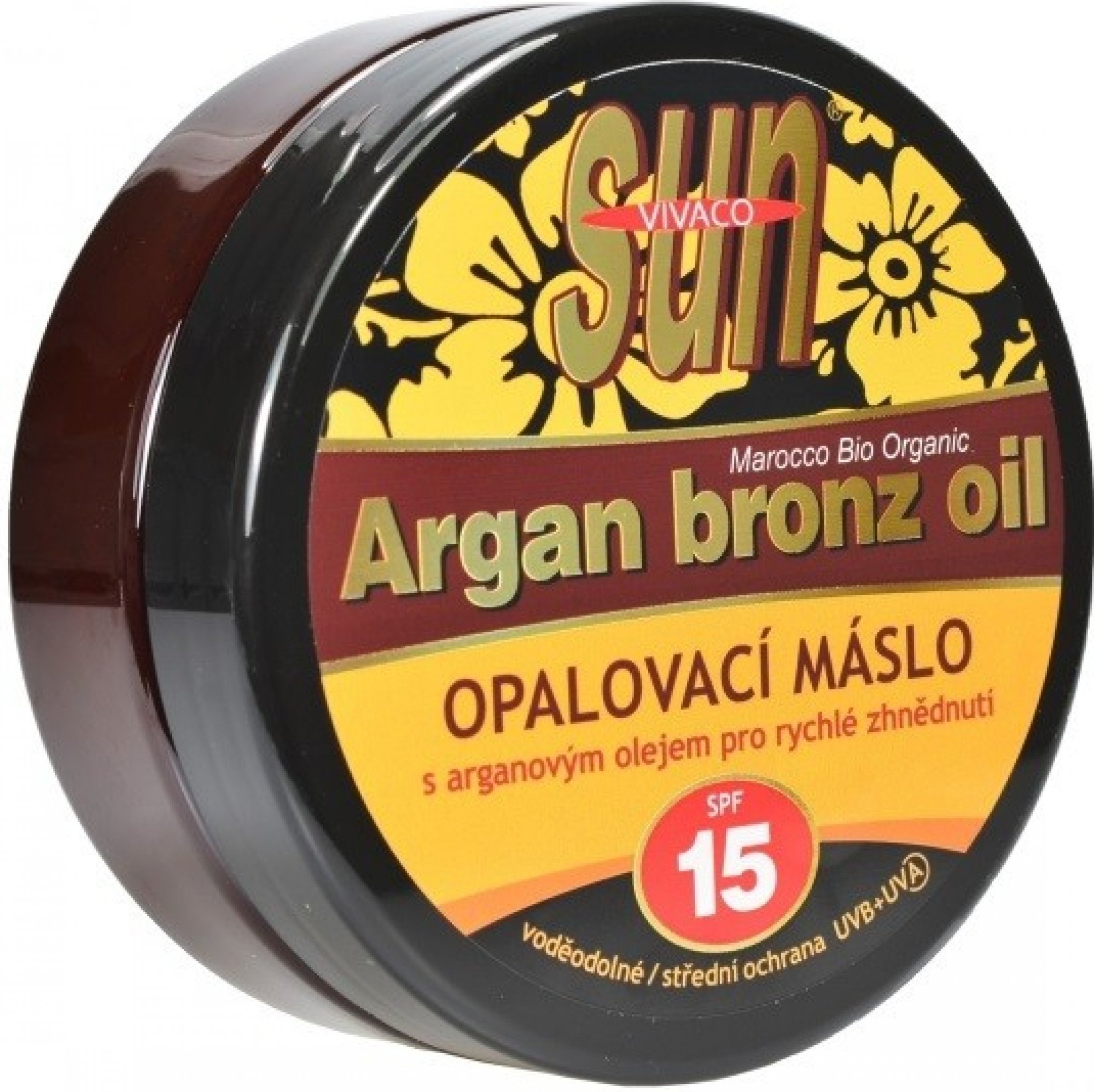 Unt de bronzare SunVital cu ulei de argan și bronz SPF15 200 ml