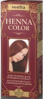 Balsam colorant pentru păr Venita Henna Color, nuanță 11 Burgundy, 75 ml