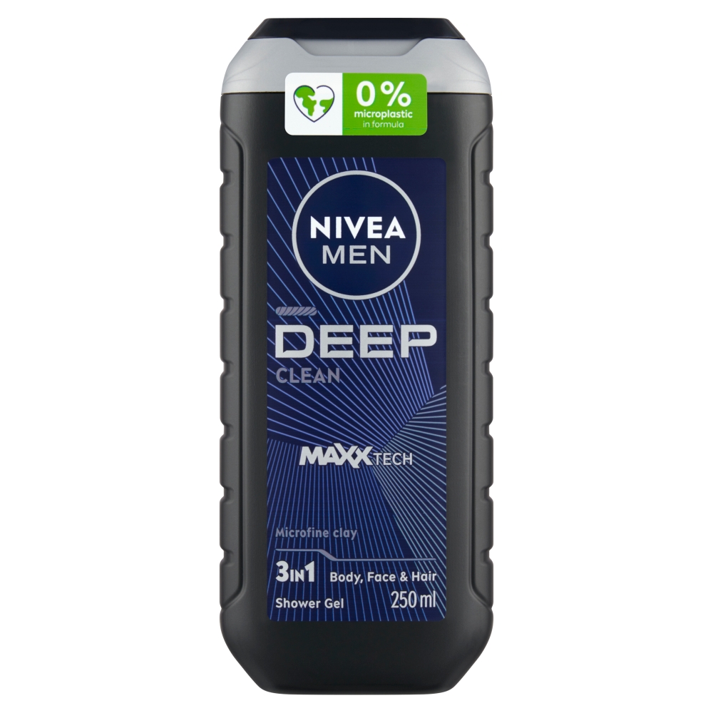 Beiersdorf Gel de duș Nivea Men Deep Clean 250 ml