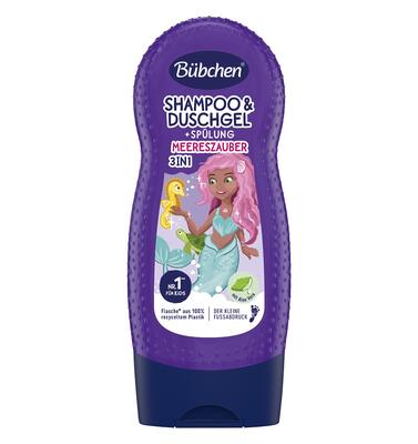 Șampon, gel de duș și balsam pentru copii 3 în 1 Mica Sirenă