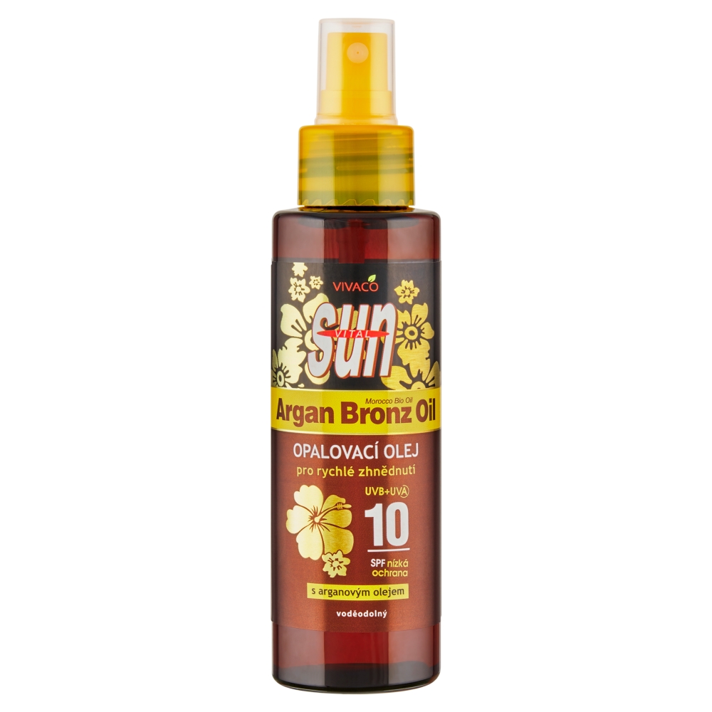 Ulei de bronzare Vivaco SunVital cu ulei de argan bio SPF10 100 ml