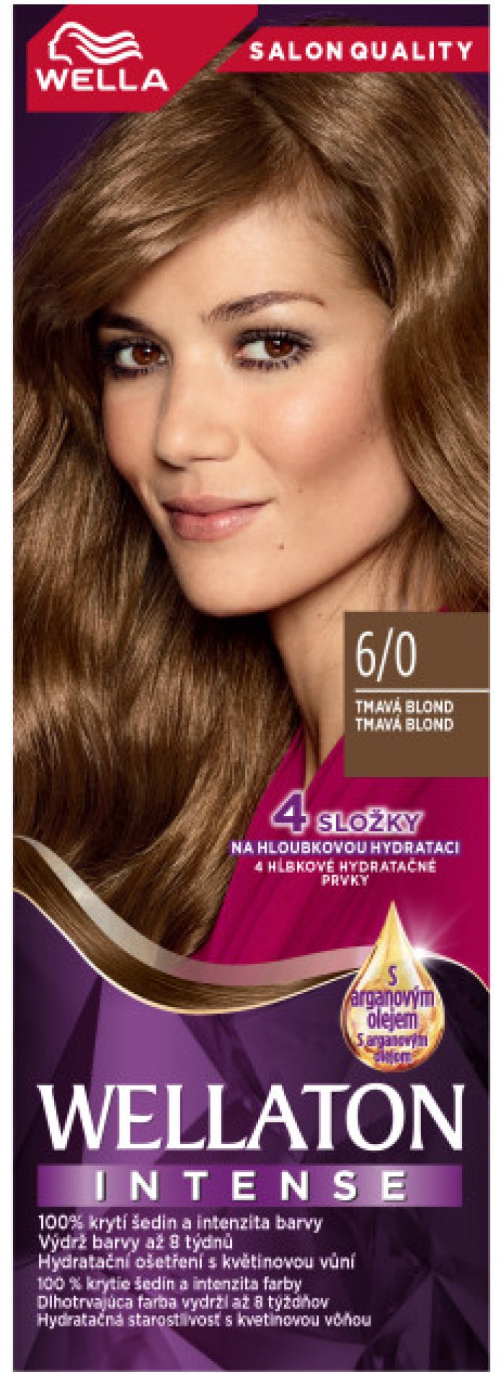 Procter & Gamble Vopsea de păr intensă Wella Wellaton cu ulei de argan 6/0 Blond închis