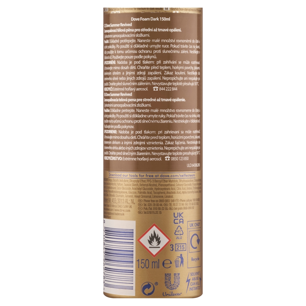 Spumă autobronzantă Dove 150ml Summer Rev Medi