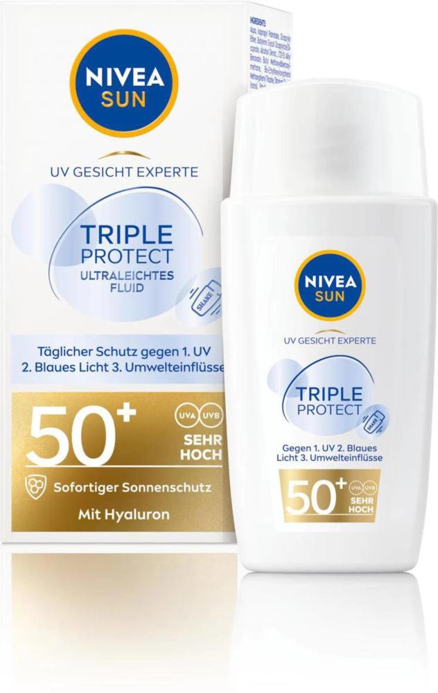 Cremă Nivea Sun SPF50+ 40ml cu protecție UV triplă