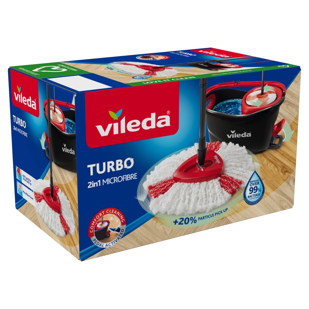 Freudenberg Home and Cleaning Solutions Mop Vileda Turbo + găleată cu pedală 2 în 1