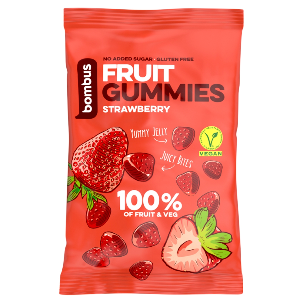 Bomboane gumate cu fructe 35g căpșuni