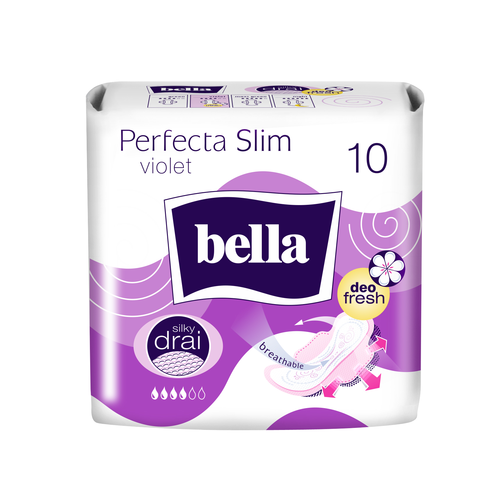 Perfecta Slim Violet 10 bucăți