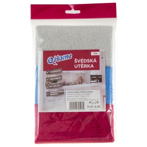 Q Home Lavetă suedeză 30x30 (3 buc/pachet)