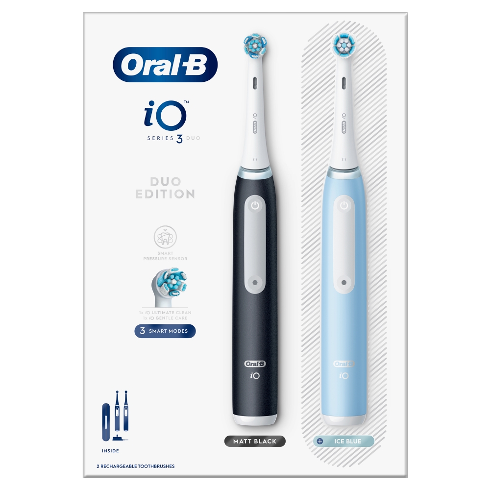 Oral-B Periuță de dinți iO Series 3 Duo Negru/Albastru