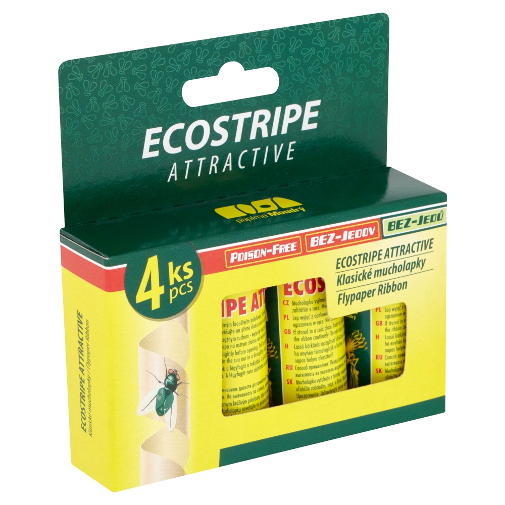 Capcană de muște Ecostripe (4 buc/ramă) clasică