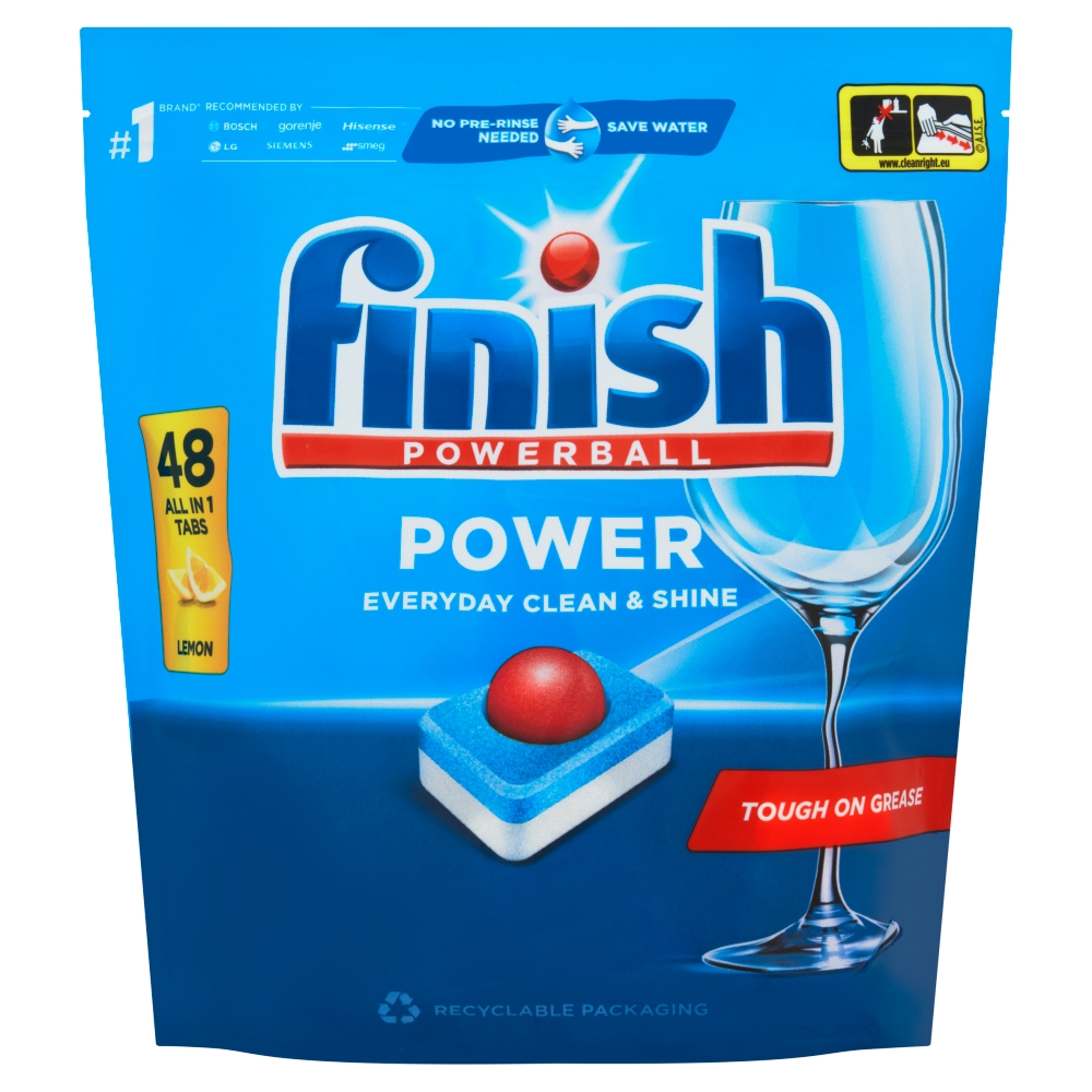 RB (Hygiene Home) Czech Republic Tablete pentru mașina de spălat vase Finish All in 1 Max Lemon Sparkle 48 buc.