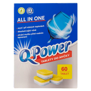Mașină de spălat vase cu tablete Q Power AiO (60 buc/cutie)