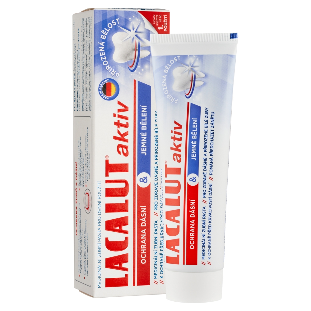 Pastă de dinți Lacalut Aktiv Protecție gingivă și albire delicată 75 ml