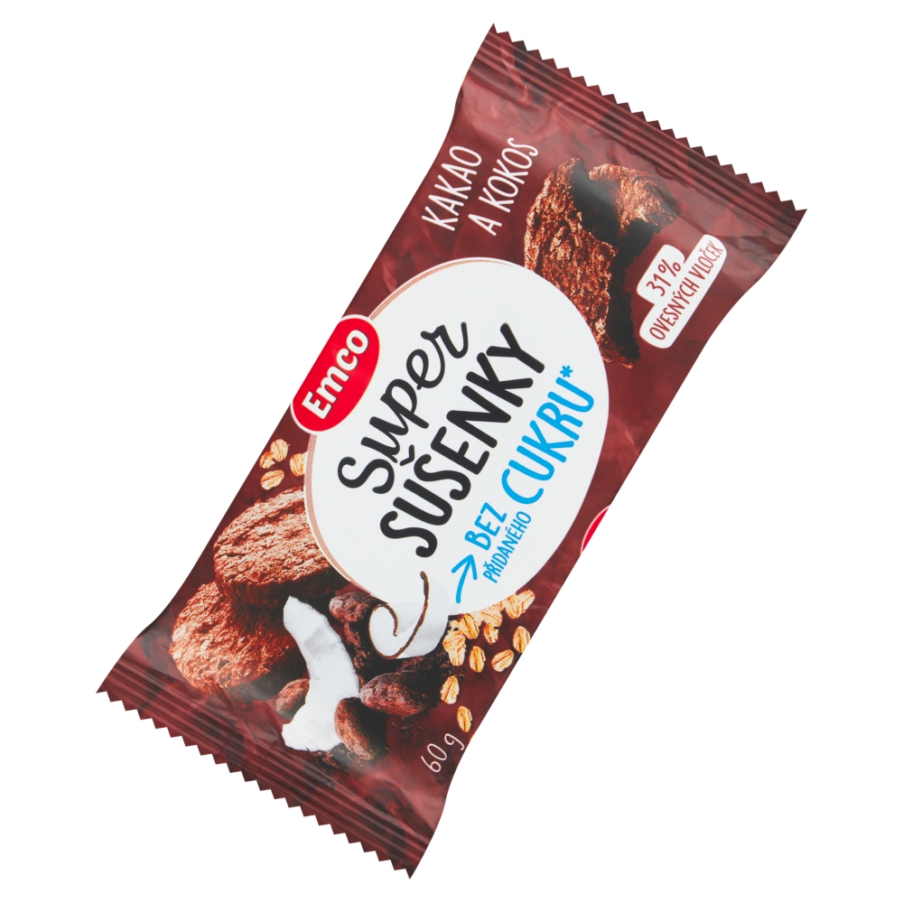 Emco Biscuiți Super cu cacao și nucă de cocos 60g